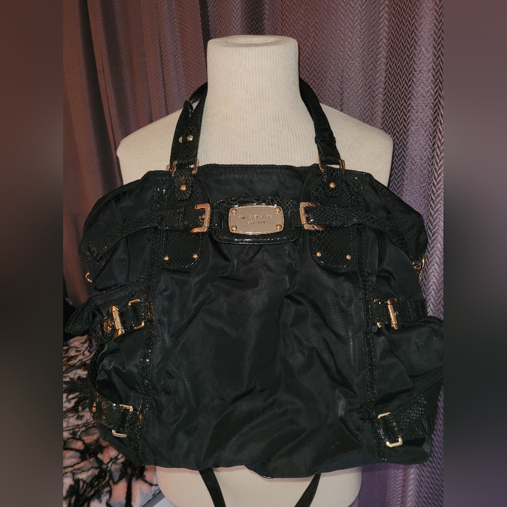 Michael Kors black hobo handbag